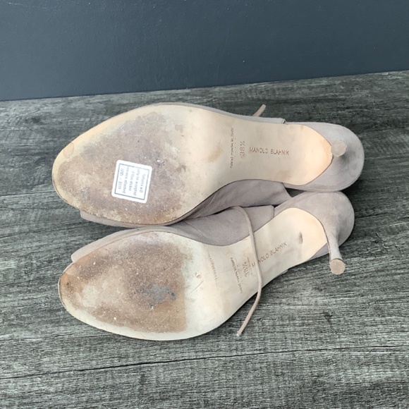 Manolo Blahnik Attal suede lace-up sandals - Picture 13 of 14